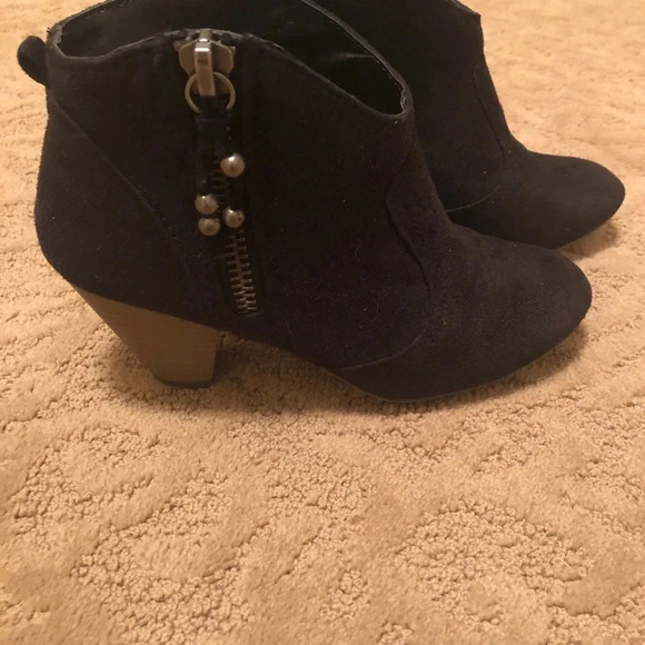 Madden girl Payge bootie boots 6.5 shoes black suede block heel - Picture 4 of 8